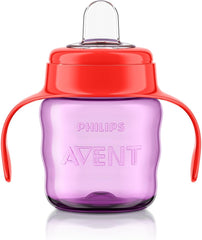AVENT Philips Easy Sip Spout Cup with Handle, 200 ml, Pink/Purple - SCF551/13