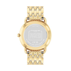 COACH WOMEN'S GOLD DIAL IONIC PLATED THIN GOLD STEEL BRACELET WATCH - 14504374