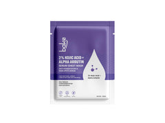 BAKE 2% Kojic Acid + Alpha Arbutin Serum Sheet Mask for Glowing Skin, Dark Circles, Spots & Pigmentation, Tan Removal | Paraben Free, 100% Biodegradable (20.00 g, Kojic Acid)