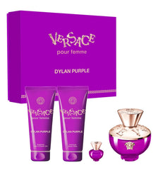 Versace Pour Femme Dylan Purple Eau De Parfum 100ML Perfume Gift Set for Women (Contents May Vary) Dylan Purple LOTE 4 pz