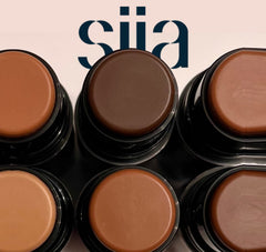 SIIA Cosmetics, Duo Face Sculpting Contour Bronzer Stick, Dual-Use Applicator for Perfect Sculpt & Blend, Natural Finish, .32 Ounce (Mahogany)
