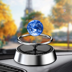 ikasus Car Air Fresheners Solar Powered Rotating Planet Purifier,Solar Energy Aromatherapy Diffuser with Galaxy Interstellar Ball for Interior Autorotation Decor Accessories (AUTO-QC6122S-WJYQ-02)