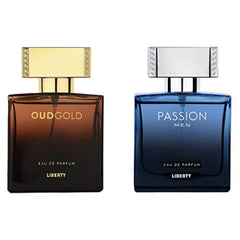 Liberty LUXURY Passion & Oud Perfume for Men Combo Pack, Valentine Gift Pack, Long Lasting Smell, Eau de Parfum(EDP) - Gift Set for Men 100ml(Passion 50ml & Oud 50ml)