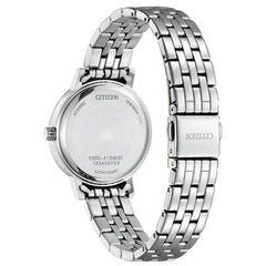 Citizen Quartz Crystal Green Dial Ladies Watch EL3100-55X Silver