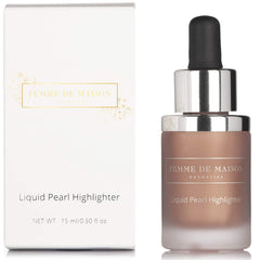 Femme de Maison Cosmetics - Liquid Pearl Highlighter, Long Lasting, Non-Drying Formula with Vitamin E, 100% Gluten, Paraben & Phthalate-Free, Cruelty-Free, Face & Body Highlighter (Perle de Cuivre 03)