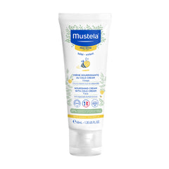 Mustela Baby Nourishing Face Cream – Daily Moisturizer for Dry Skin - with Natural Avocado, Cold Cream & Beeswax-40ml