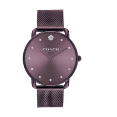 COACH WOMEN'S PURPLE DIAL IONIC PLATED PURPLE STEEL BRACELET WATCH - 14504211