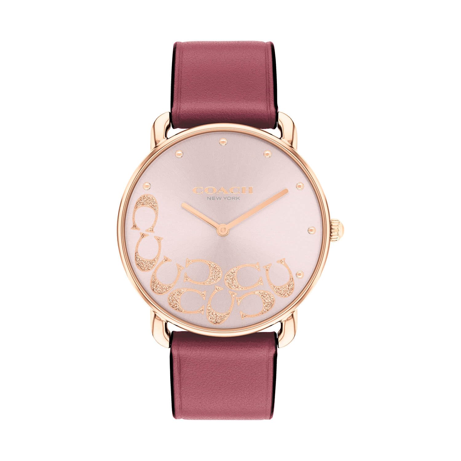 COACH WOMEN'S PINK DIAL ROUGE CALFSKIN STRAP WATCH 14504338