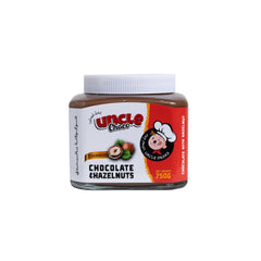 Uncle Choco Chocolate Hazelnut Spread 750g β 100% Natural Creamy Cocoa & Hazelnut Spread, No Preservatives, Rich Smooth Texture for Bread, Toast, Pancakes, Desserts & Baking Treats