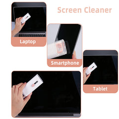 AWH Gtinna 7 in 1 Computer Keyboard Cleaning Brush Set Earbuds Cleaning Pen Wireless Bluetooth Headset Charging Box Electronics Keyboard Cleaning Tools Cleaner Keycap Puller Kit (Pink)