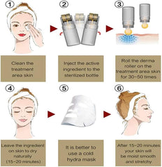 KASTWAVE Hydra Needle Roller, Derma Roller Titanium Microneedling Make Skin Bright And White Restore Skin Elasticity with 0.50Mm