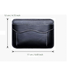 Car Side Pocket Organizer, Auto Seat Pockets PU Leather Pen Phone Holder Tray Pouch Used for Car Door, Window, Console, Seat -Fits to Organize Doent, Registration, Notepad, Gadgets, Pen(All Black))