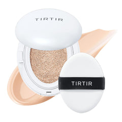 TIRTIR My Glow Cream Cushion | Natural Coverage, Hydrating, Dewy, Glow Finish, 24-Hours Long Lasting, Moisture barrier, Korean Cushion, Pack of 1 (0.63 oz.), 21N Ivory