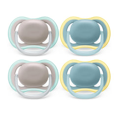 AVENT Philips Ultra Air Pacifier - 4 x Light, Breathable Baby Pacifiers for Babies Aged 18 Months Plus, BPA Free with Sterilizer Carry Case (Model SCF349/25)