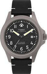 Timex Men's Expedition North Titanium Automatic 41mm Watch - Black Strap Black Dial Titanium Case, Black, One Size, 41 mm Expedition North Titanium Automatic - Black