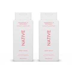 Native Body Wash Contains Naturally Derived Ingredients | For Women & Men, Sulfate, Paraben, & Dye Free Leaving Skin Soft and Hydrating | Grapefruit & Bergamot 18 oz - 2 Pk