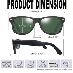 KANASTAL Polarized Sunglasses Men, Fashion Square Sun Glasses Women, Classic Shades for Womens, Driving Fishing Outdoor 100% UV400 Protection