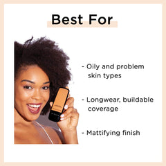HALEYS RE:SET Liquid Matte Foundation (10) Vegan, Cruelty-Free Foundation Makeup - Even Skin Tone and Cover Blemishes & Imperfections with a Matte Finish for Long-Lasting Wear