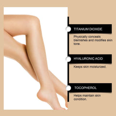 Leg Makeup Cream Waterproof, No Transfer Tattoo Cover Up&Scar Concealer, Long Lasting Body Foundation for Flawless Skin, Leg Varicose Vein Cover Up, Suitable All Skin Tones (Medium tone)