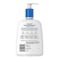 CETAPHIL Face Wash by , Daily Facial Cleanser for Sensitive, Combination to Oily Skin, NEW 16 oz 2 Pack, Gentle Foaming, Soap Free, Hypoallergenic