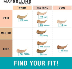 Maybelline New York Fit Me Concealer, Oil free Liquid Concealer conceals dark circles, redness, flaws & blemishes. Fit Me Liquid Concealer suits oily & dry skin - Golden Caramel|6.8ml