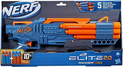 Nerf Elite 2.0 Ranger PD-5 Blaster, 5-Barrel Blasting, 10 Nerf Elite Darts, Easy To Use, Dart Storage, Pump Action, Customizing Capabilities