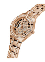 GUESS Women's Quartz Analog Watch with Stainless Steel Strap GW0604L3, Rose Gold, Bracelet