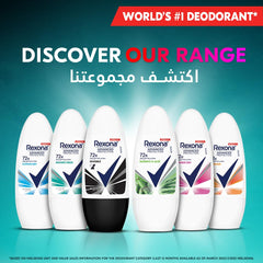 Rexona Women Antiperspirant Deodorant Roll On, 72 hour sweat & odor protection, Shower Fresh, with MotionSense technology, 50ml