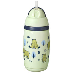 Tommee Tippee Superstar Insulated Straw Cup, Straw Cup for Babies with INTELLIVALVE Leak and Shake-Proof Technology and BACSHIELD Antibacterial Technology, 12m+, 266ml, Pack of 1, Green