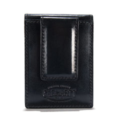 Carhartt Men's Standard Front Pocket Wallet - Buff Tanned Leather Rough Cut (Black)