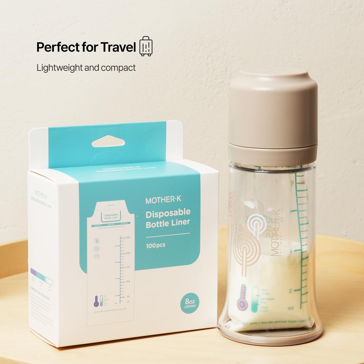 MOTHER-K Disposable Baby Bottle Liner, Must-Have Baby Travel