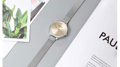Curren Quartz Watches for Women's CURREN Original Brand Waterproof Girls Steel Wrist Watch 9062 - Gold