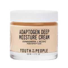 Youth To The People Adaptogen Deep Moisture Cream, Fragrance-free Face Moisturizer, Squalane, Ashwagandha + Reishi Mushroom, Suited for Dry + Sensitive Skin, Vegan