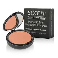 SCOUT Cosmetics Crème Compact Foundation with Vitamin E, Joboba & Shea Butter Golden