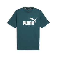 PUMA unisex-adult ESS Logo Tee (s) Tees - Cold Green
