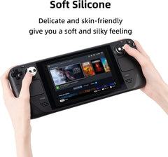 GeekShare Cute Halloween Silicone Skull game console Thumb Grip Caps, Joystick Cover Compatible with Steam Deck Only,4PCS (White & Black)