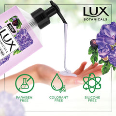 LUX Botanicals Perfumed Hand Wash, For all skin types, Fig Extract & Geranium Oil, Hygiene properties to effectively wash away germs, 500ml