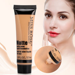 Foundation Makeup Smooth Makeup Base, Face Liquid Foundation Matte Wear Concealer Cover Cream, Liquid Foundation Makeup (Beige 2)
