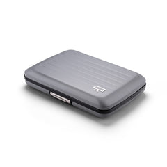 Aluminium Smart Case V2 Wallet - Metal Clasp - RFID Blocking Card Holder - Holds up to 10 Cards and Banknotes - Matt Paint Stone Grey