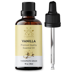 AVD ORGANICS Vanilla Essential Oil 30ml| Premium Quality Therapeutic Grade for Aromatherapy Diffuser Humidifier Relaxation Sleep Perfect Gifts | 1 fl. Oz