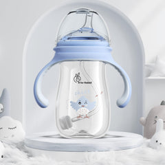 R for Rabbit Tritan Tweet 240 ml Baby Spout Cup for Kids | Twin Handle Non Toxic BPA Free Soft Silicone Spout Sipper Bottle | Leak Proof Drinking Sippy Cup for 6+ Month Infant Baby Boy & Girl (Blue)