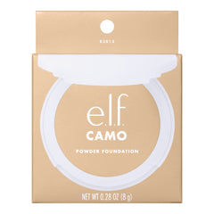 e.l.f. Camo Powder Foundation, Lightweight, Primer-Infused Buildable & Long-Lasting Medium-to-Full Coverage Foundation, Light 240 W, 8 g (Pack of 1)