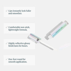 Wonderskin WONDER BLADING Top Gloss - Clear Lip Gloss, High Shine Finish, Hydrating Lip Gloss, Lip Makeup (Clear Shine)