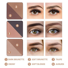 NALACAL Brow Contour Kit, Eyebrow Makeup Palette Set 6 Eyebrow Powders10 Eyebrow Stencils Highlighter Cream Concealer Double-Ended Brow Brush Eyebrow Trimmer Eye Brow Wax Gifts
