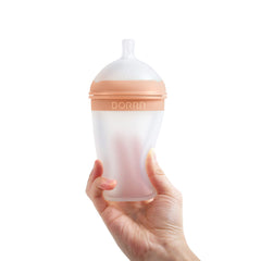 BORRN Silicone Baby Bottle, 100% BPA Free Silicone, Easy to Clean Two Piece Design, Soft to Hold, Non Toxic Silicone Feeding Bottle | 240ml