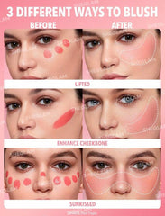 SHEGLAM Makeup - Color Bloom Liquid Blush Matte Finish - Long-wearing Waterproof Gel-Cream Blush with Sponge Tip Applicator (Real Deal)
