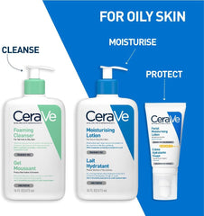 CeraVe Foaming Cleanser | Face and Body Wash for Normal to Oily Skin with Hyaluronic Acid, Niacinamide and Ceramides| Fragrance Free Paraben Free | 16Oz, 473 ML