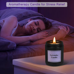 FRAGSCEN Lavender Candle, Candles for Home Scented, Candles Gifts for Women Mom Grandma, Mothers Day Gifts, Aromatherapy Candles for Stress Relief, Natural Soy Candle, 7oz 40 Hours