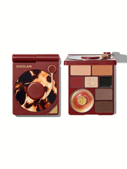 Shiglam Sun-Kissed Reverie Vinyl Pop Eyeshadow Palette 9 Shimmer and Matte Colors in Even Pigment, Soft Blendable Eyeshadows