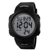 SKMEI Sport Watch For Men Digital Rubber, D1068 - Black
